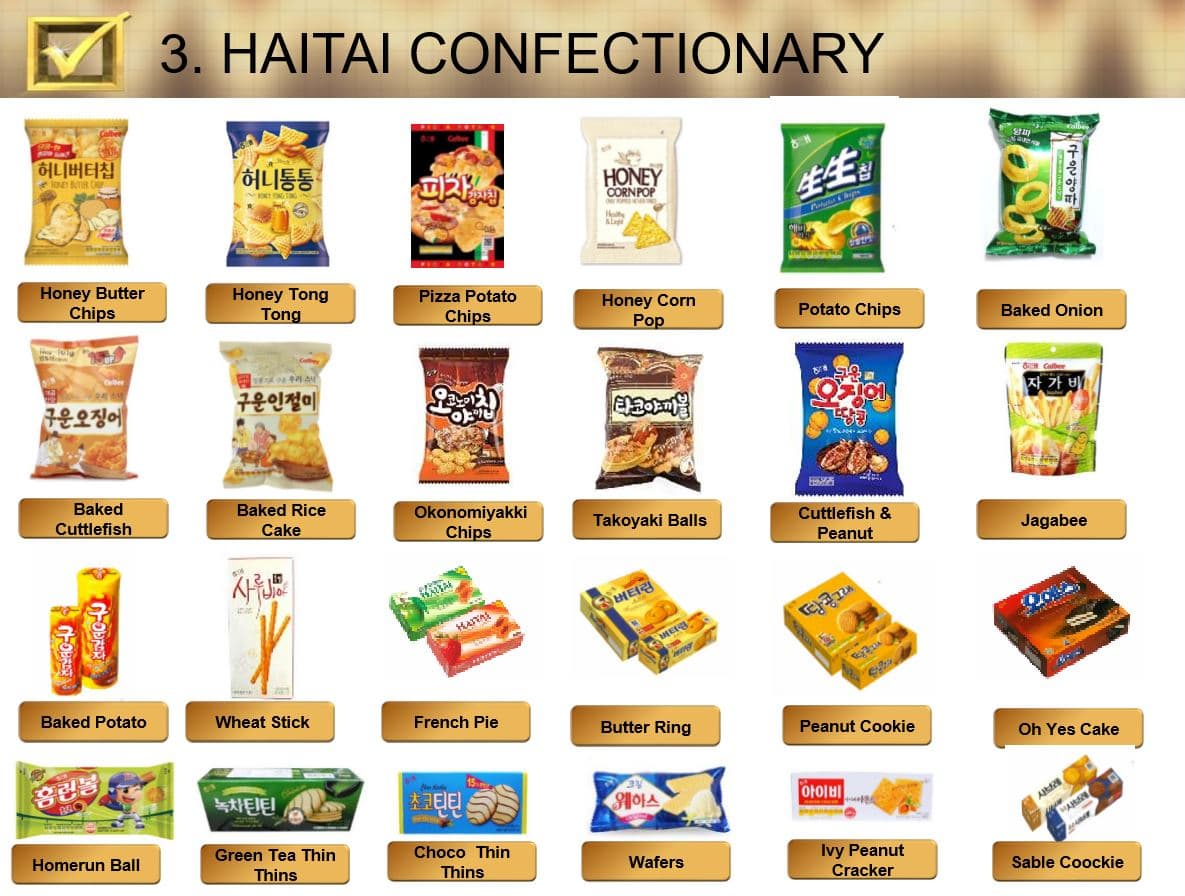 HAITAI_ SNACKS_ CONFECTIONARY_ CHOCOLATE_ PIE_ COOKIE_ JELLY